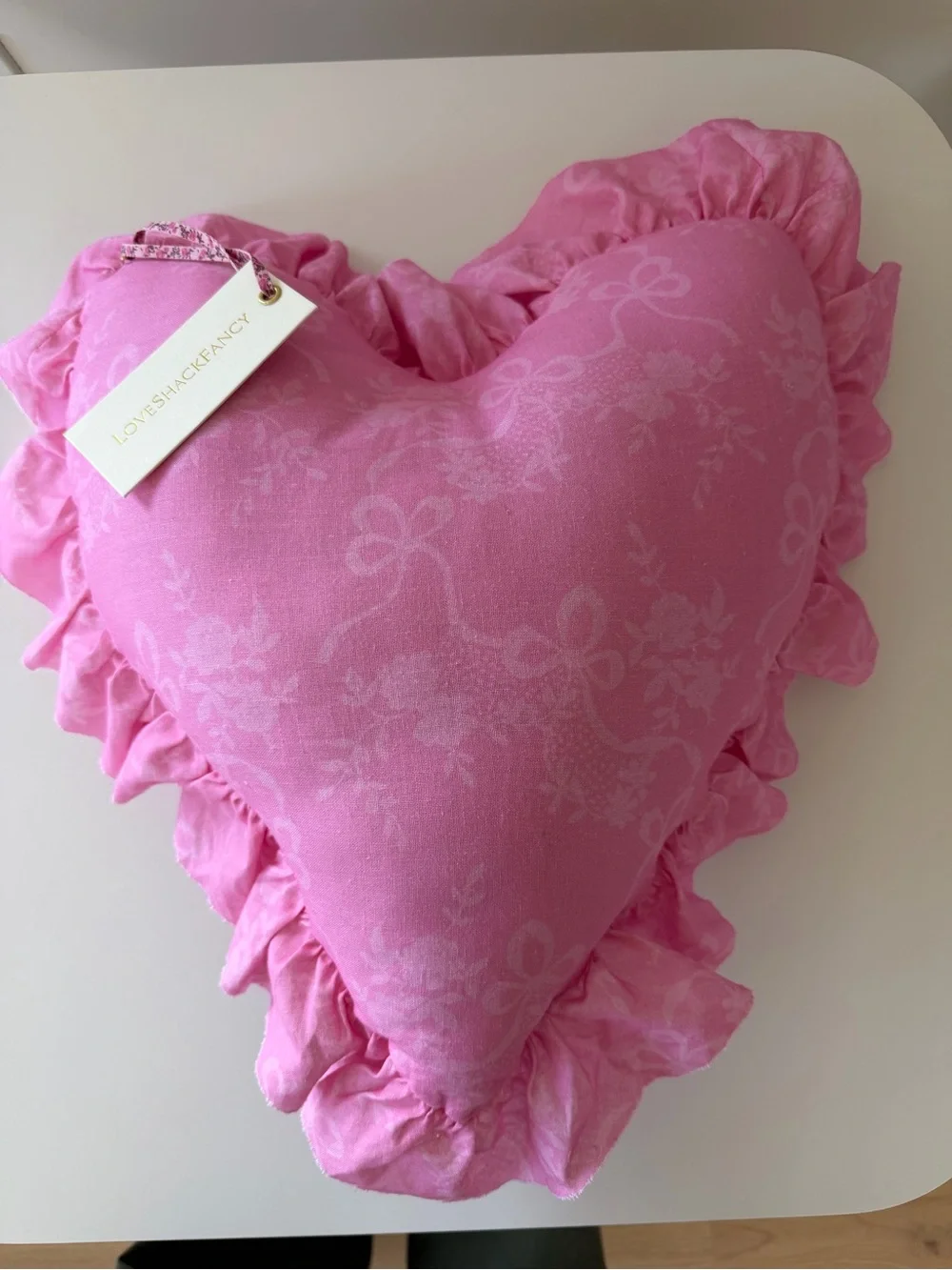 Love Shack Fancy Heart Pillow NWT
